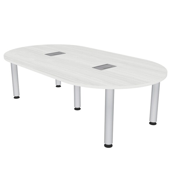 45.25 in W, 84 in L, 29 in H, Engineered Wood Top, White